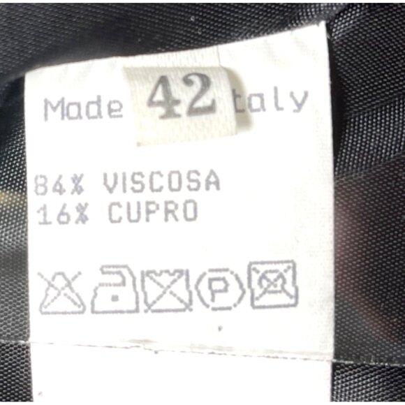 Velvet Jacket Size 42 Black Ruffled Collar Made In Italy Elegant Women's Blazer - Picture 8 of 15